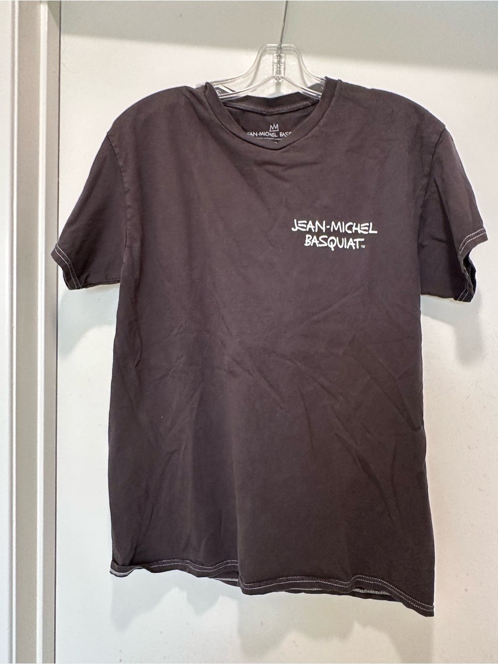 Jean-Michel Basquiat Graphic Tee — Charcoal Black Size Medium